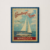 Minnesota Sailboat Vintage Reise Puzzle (Vertikal)