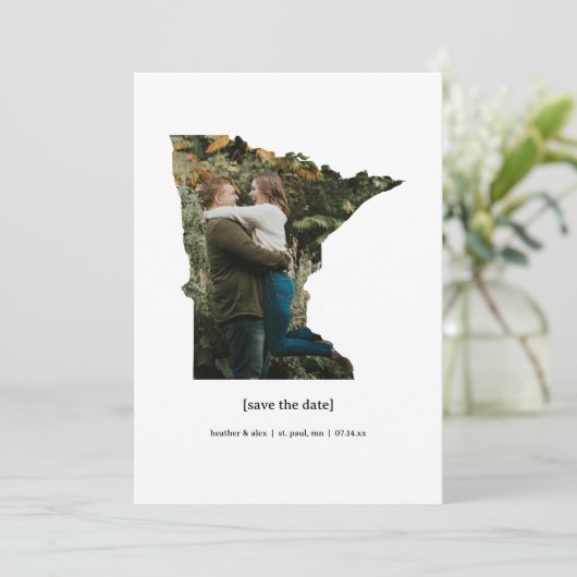 Minnesota Save the Date Fotokarte (Stehend Vorderseite)