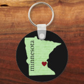Minnesota Schlüsselanhänger mit Herz (Vorderseite)