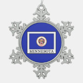 Minnesota Schneeflocken Zinn-Ornament (Vorderseite)
