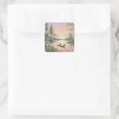 Minnesota-Seelandschaft mit Seetauchern, Aufkleber (Tasche)