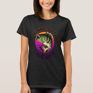 Minnesota-Seeleben mit Loon, Glasauge und Sonnenun T-Shirt