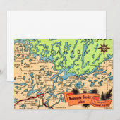 Minnesota-Seenkarte mit Seen Dankeskarte (Vorne/Hinten)