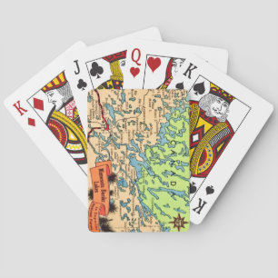 Minnesota-Seenkarte Spielkarten