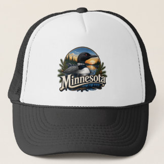 Minnesota-Seetaucher-Vogel-Naturkunst Truckerkappe