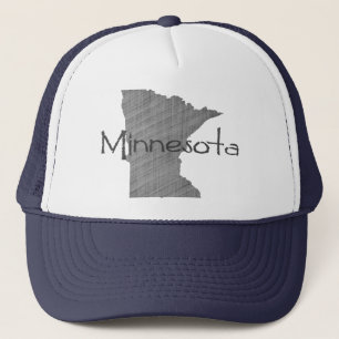Minnesota Shaped Gray Chalkboard Minnesota Truckerkappe
