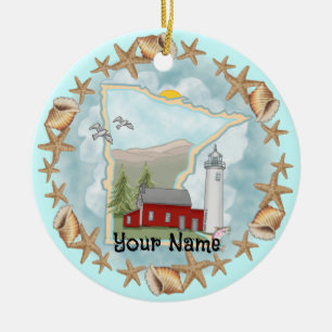 Minnesota Shells Leuchtturm-Ornament Keramik Ornament