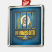 Minnesota Silbernes Ornament (Links)