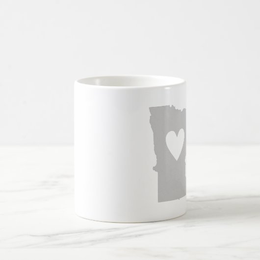 Minnesota Silhouette mit Herz-Kaffee-Tasse Kaffeetasse (Mittel)