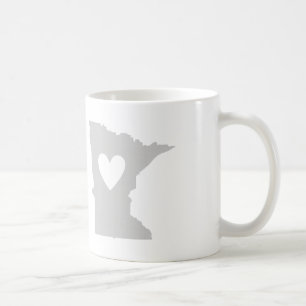 Minnesota Silhouette mit Herz-Kaffee-Tasse Kaffeetasse