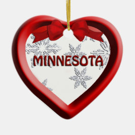Minnesota Snowflake Herzstück Keramikornament