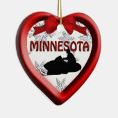 Minnesota Snowmobile Herzstück Keramikornament (Rechts)