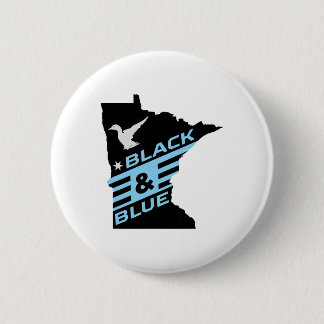 Minnesota Soccer Loon Schwarz und Blau  Button