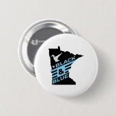Minnesota Soccer Loon Schwarz und Blau  Button (Vorne & Hinten)