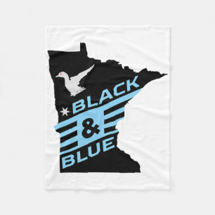 Minnesota Soccer Loon Schwarz und Blau  Fleecedecke