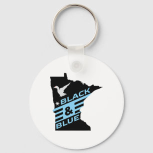 Minnesota Soccer Loon Schwarz und Blau Schlüsselanhänger