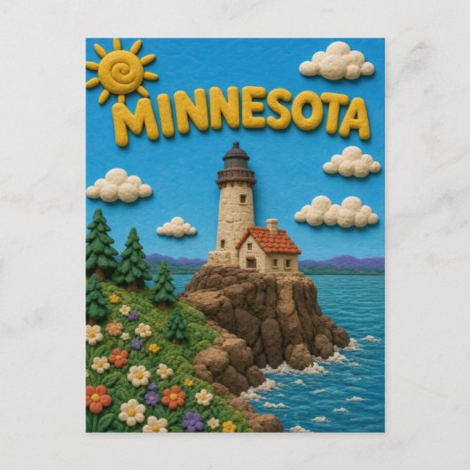 Minnesota Split Rock Modern KLAYKOO Postkarte (Vorderseite)