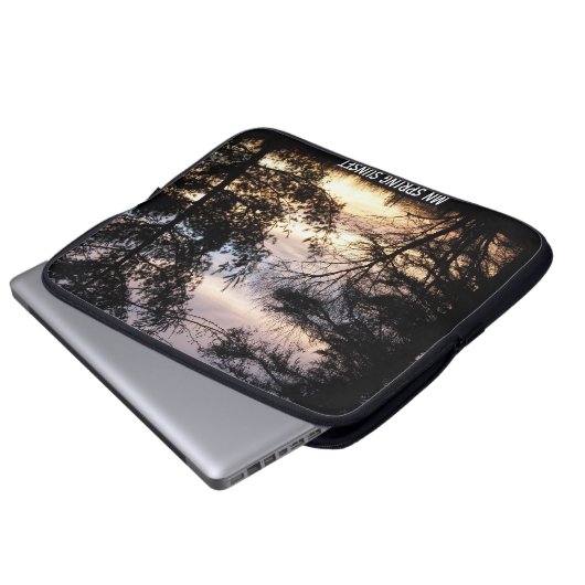 Minnesota Spring Sunset Laptop Sleeve (Vorne Knopf)