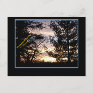 Minnesota Spring Sunset Postkarte