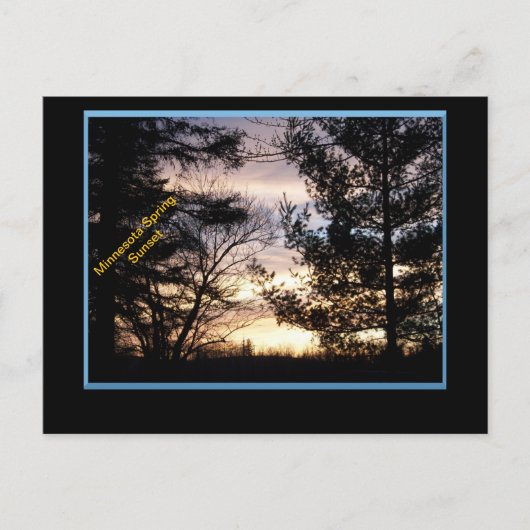 Minnesota Spring Sunset Postkarte (Vorderseite)