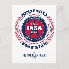 Minnesota, St. Paul, MN, Patriotic, Monogram Postkarte