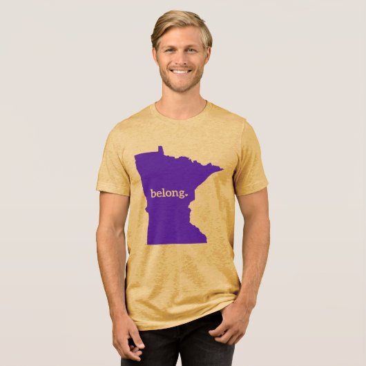 Minnesota Staat Belong Staatsstolz Tri-Blend Shirt (Vorderseite voll)