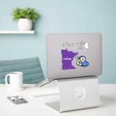Minnesota Staat, Blatt Die Aufkleber schneiden (Laptop auf Schreibtisch)