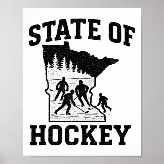 Minnesota - Staat des Hockeys Poster (Vorne)