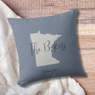 Minnesota Staat Familienname Throw Kissen