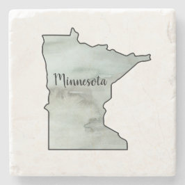 Minnesota Staat Illustration Steinuntersetzer