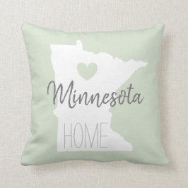 Minnesota Staat Karte Liebe Zuhause Kissen