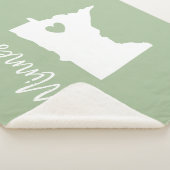 Minnesota Staat Karte Liebe Zuhause Sherpadecke (3/4)