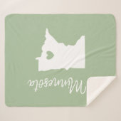 Minnesota Staat Karte Liebe Zuhause Sherpadecke (Vorderseite (Horizontal))