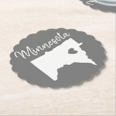 Minnesota Staat Karte Liebe Zuhause Untersetzer (angewinkelt)