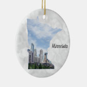 Minnesota Staat Karte Weihnachten Keramik Ornament (Rechts)