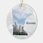 Minnesota Staat Karte Weihnachten Keramik Ornament (Links)