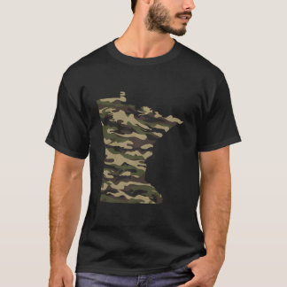 Minnesota Staat Kontur Hirsche Jäger Camouflage T-Shirt