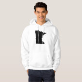 Minnesota Staat Kontur Hoodie (Vorne ganz)