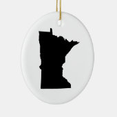 Minnesota Staat Kontur Keramikornament (Rechts)