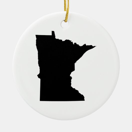 Minnesota Staat Kontur Keramikornament (Vorne)