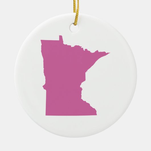 Minnesota Staat Kontur Keramikornament (Vorne)