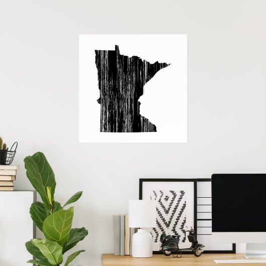 Minnesota Staat Kontur Poster (Heimbüro)