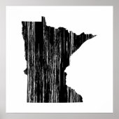 Minnesota Staat Kontur Poster (Vorne)