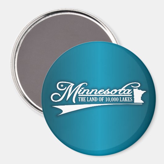 Minnesota Staat Magnet (Vorderseite/Rückseite)