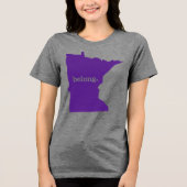 Minnesota Staat Map Belong Tri-Blend Shirt (Vorderseite)