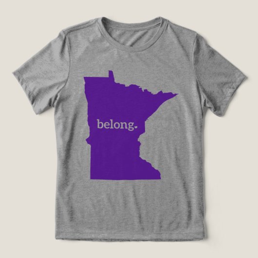 Minnesota Staat Map Belong Tri-Blend Shirt (Design Vorderseite)