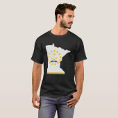 MINNESOTA STAAT MAP RHODE ISLAND RI Flag Roots Men T-Shirt (Vorne ganz)