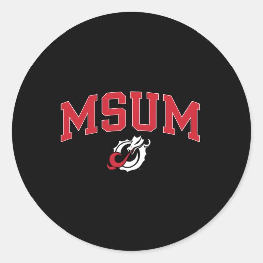 Minnesota-Staat-Maurerdrachen rühren Runder Aufkleber (Vorderseite)