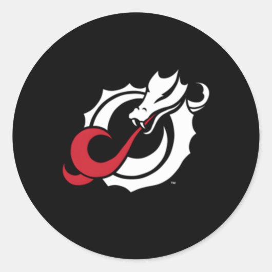 Minnesota Staat Moorhead Dragons Verlassen Brustsy Runder Aufkleber (Vorderseite)