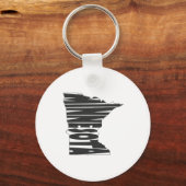 Minnesota Staat Name Word Art Schlüsselanhänger (Vorderseite)